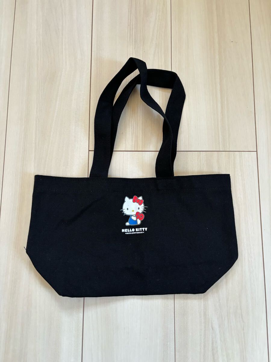 ◯(158)HELLO KITTY ブラック トートバッグ拍卖