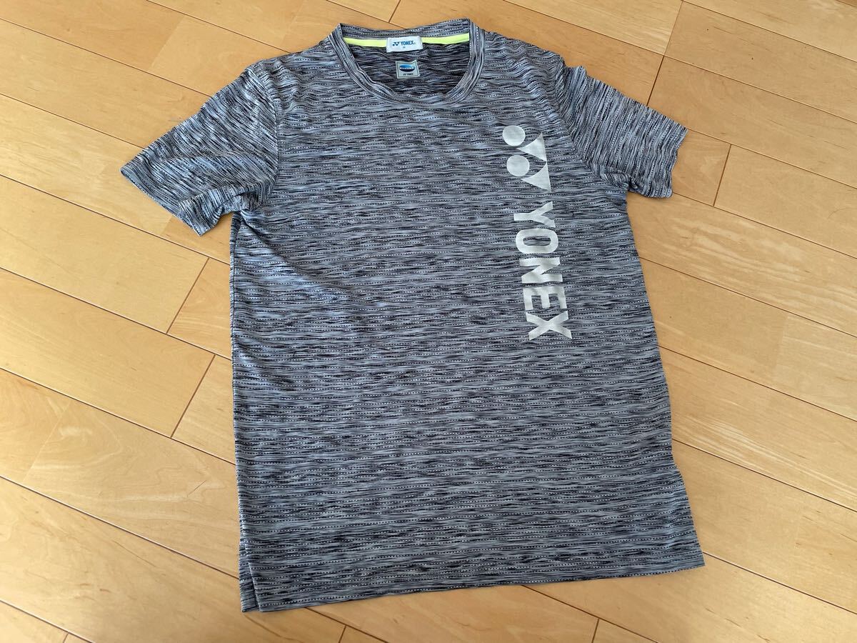 YONEX半袖TシャツMサイズグレーヨネックス中古使用感ありソフトテニスバトミントン拍卖