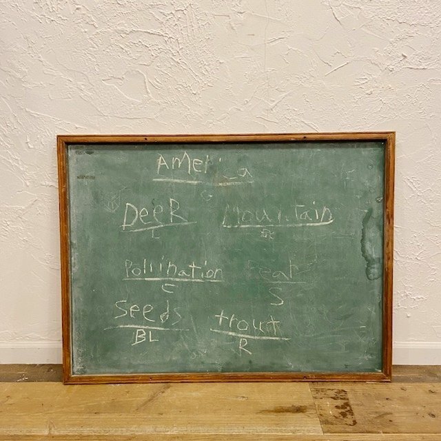 アメリカ ヴィンテージ ブラックボード チョークボード 黒板 メニューボード アメリカン 雑貨 店舗什器 店舗備品【B4389】拍卖