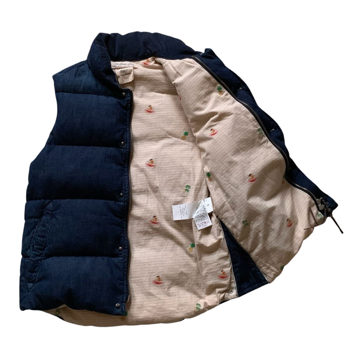 送料込!最終値下げ▲定4万▲REMI RELIEF レミレリーフ▲デニムダウンベストS▲インディゴブルー コンチョ釦▲拍卖