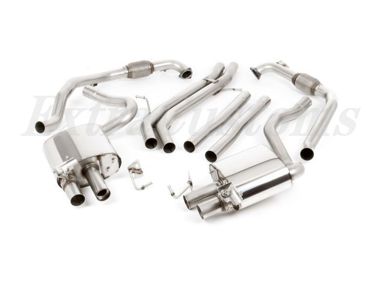 MILLTEK キャタバックエキゾーストアウディS5 3.0V6ターボ クーペ B9(Non Sport Diff Models Only)non-resonated4本出しブラックオーバル 拍卖