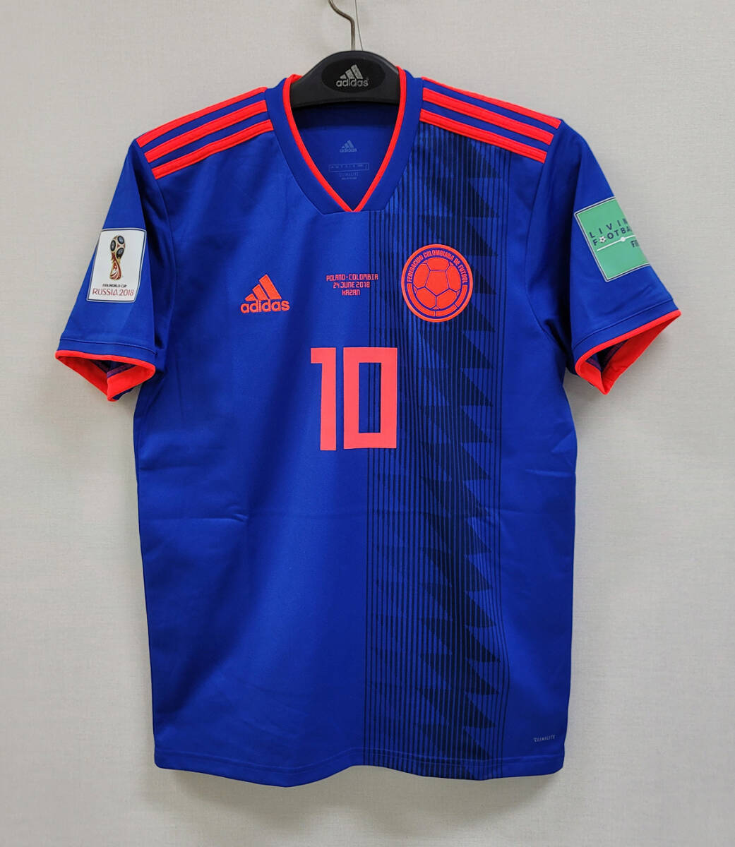 18-19 コロンビア COLOMBIA(A)#10 ハメス JAMES 半袖 adidas 2018W杯 POILAND戦仕様 JASPO L拍卖