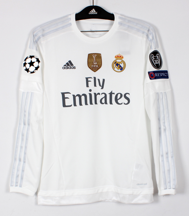 15-16 レアル・マドリード(H)#7 ロナウド RONALDO CL仕様 長袖 adidas正規 JASPO O拍卖