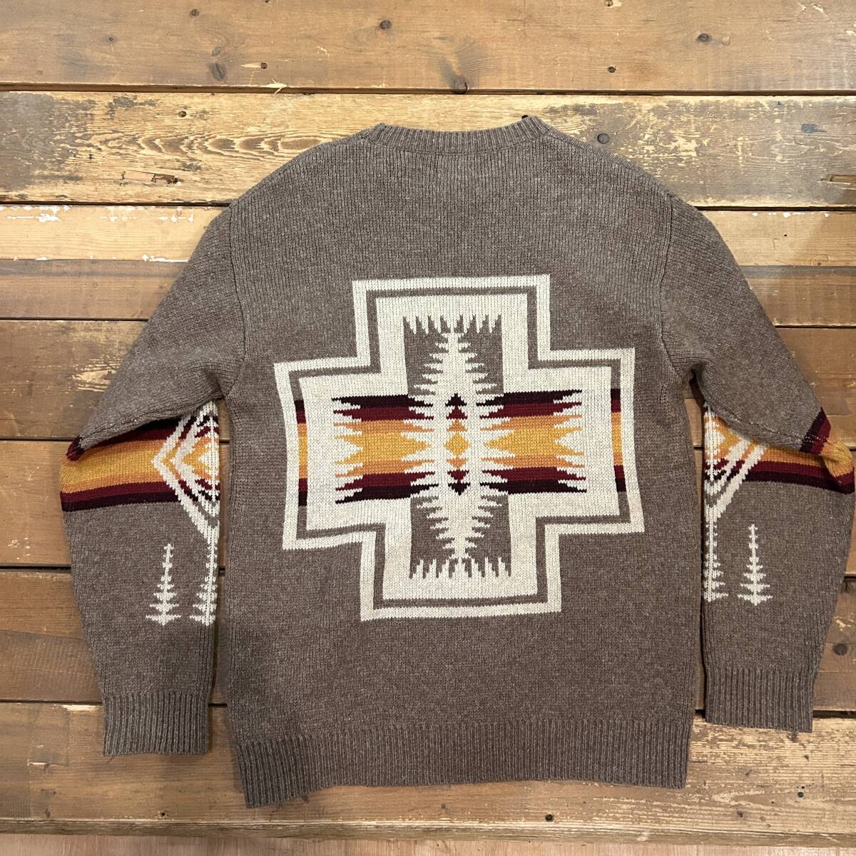 PENDLETON / ペンドルトン ネイティブ柄ニット セーター メンズ Mサイズ 2575-0001 ブラウン系 アメカジ USED拍卖