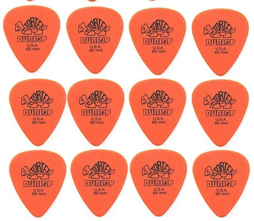 Jim Dunlop USA TORTEX スタンダード ギターピック 0.6mm オレンジ 12枚セット拍卖