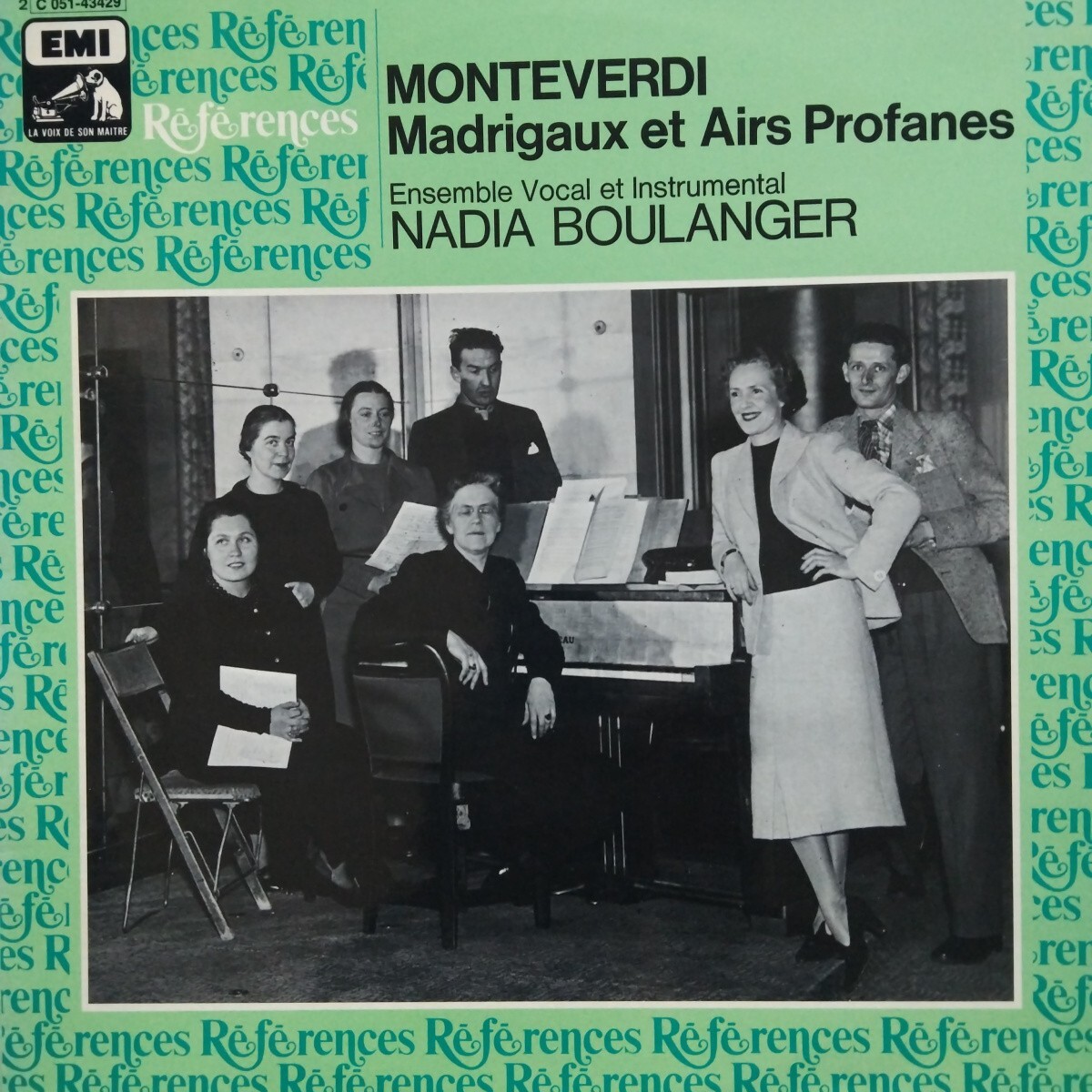 モンテヴェルディ / マドリガルと世俗曲 アンサンブル.ナディア.ブーランジェ EMI C051-43429 フランス盤LP MONO 美盤拍卖