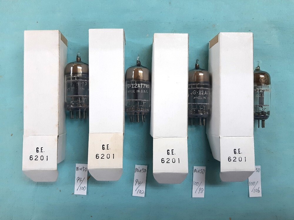 即決あり■ダブルマイカ GE 6201 / 12AT7WA (JG-12AT7WA) 4本組拍卖