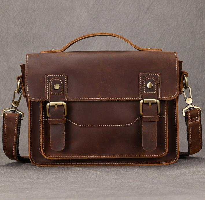 新品☆本革 ビジネスバッグ ショルダーバッグ メンズバッグ 斜めがけ 肩掛け鞄 牛革 トートバッグ 大容量 多機能 通勤通学 ブラウン士用拍卖