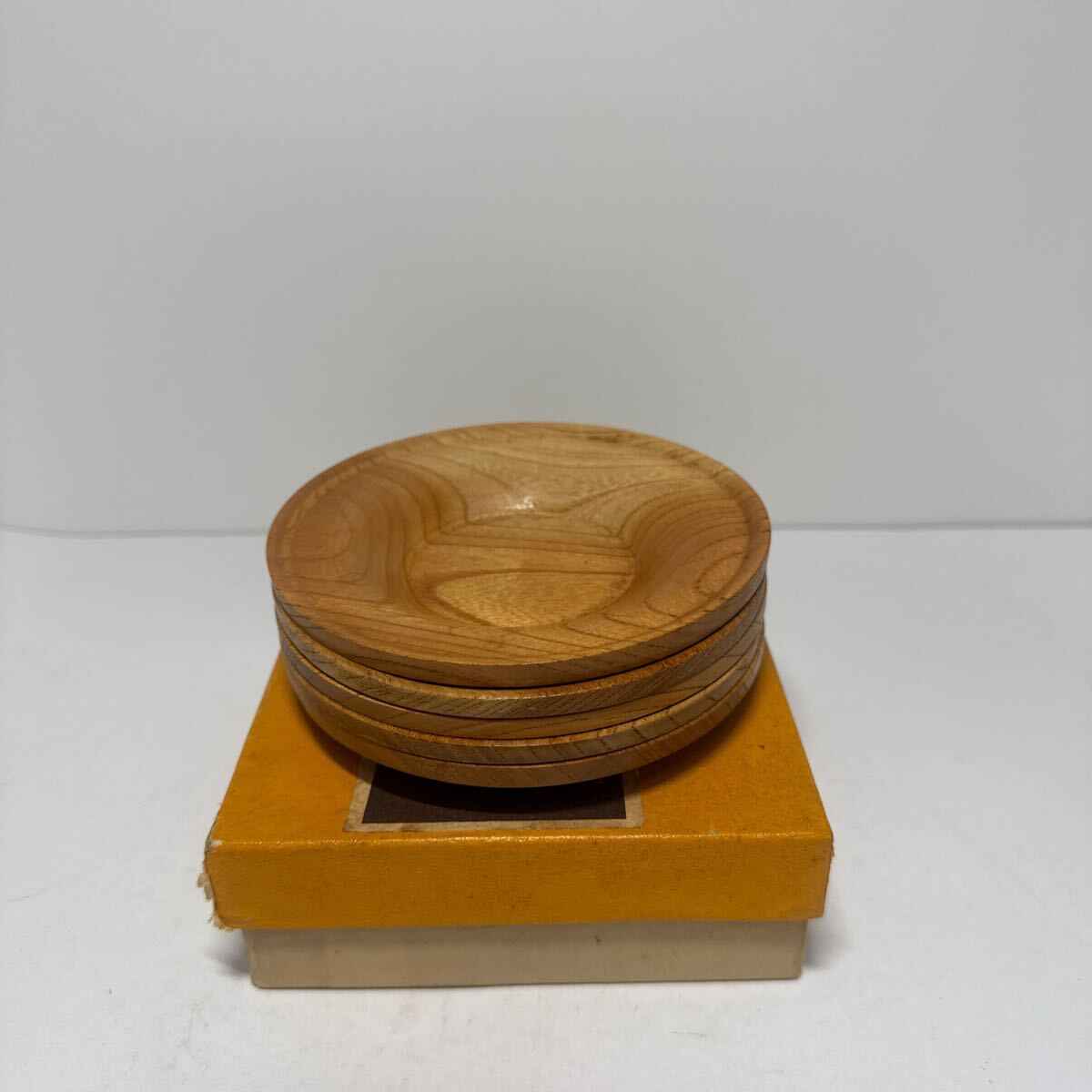 初出し品  欅 茶托5枚  木製  煎茶道具  茶托 漆器 ★広島発送★拍卖