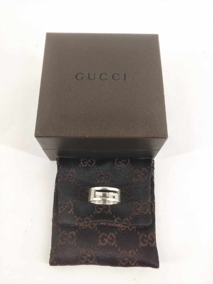 GUCCI グッチ ブランデッドG Gロゴ SV925 リング 指輪 アクセサリー 約13号 レディース メンズ シルバー系拍卖