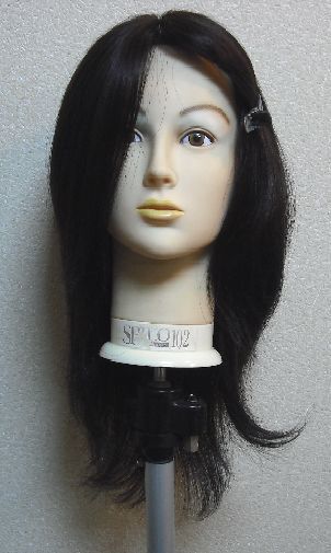 人毛 ウィッグ 幅広人工皮膚付き 自然色 ロング Mサイズ、拍卖