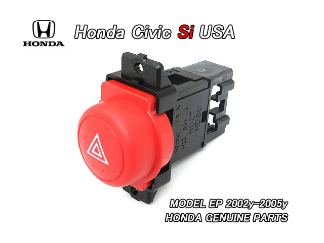 インテグラDC5【ACURA】アキュラRSX米国ホンダ純正USハザードスイッチ赤色/USDM北米仕様EP3シビックSi流用レッドHAZARD海外タイプR赤USA拍卖