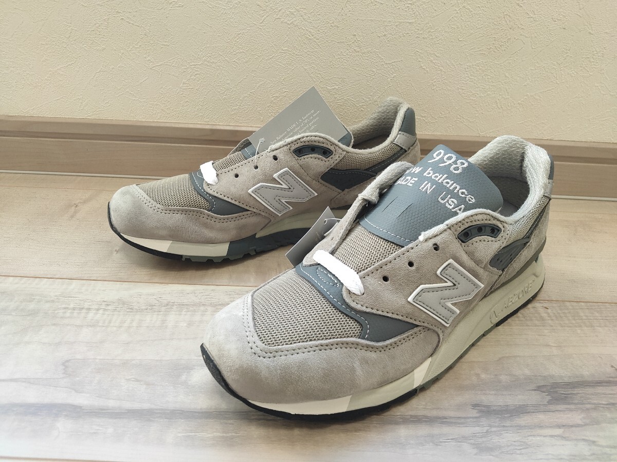 26cm 新品 NEW BALANCE ニューバランス U998GR グレー アメリカ製 USA製 検 M998 990 991 992 993 996拍卖