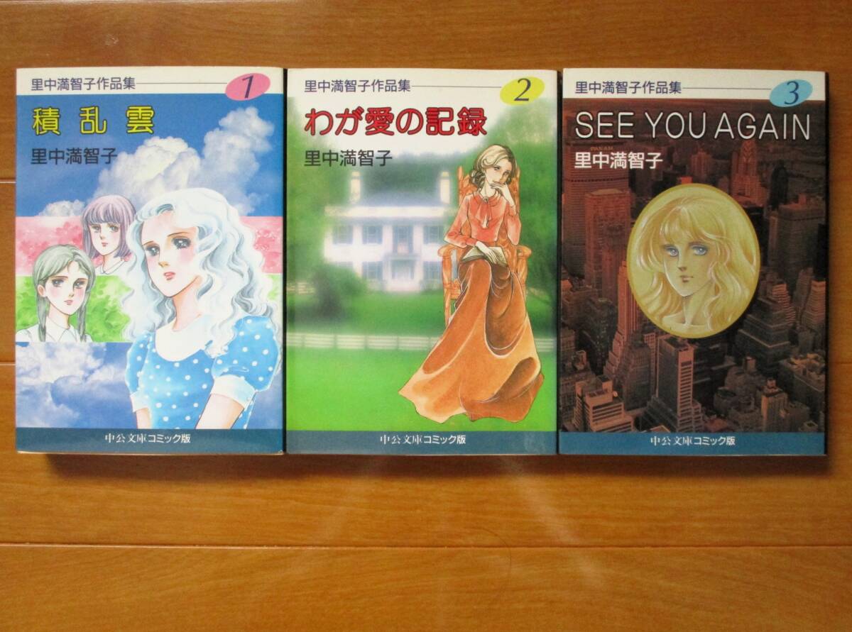 里中満智子 作品集 全3巻 積乱雲、わが愛の記録、SEE YOU AGAIN 中公文庫拍卖