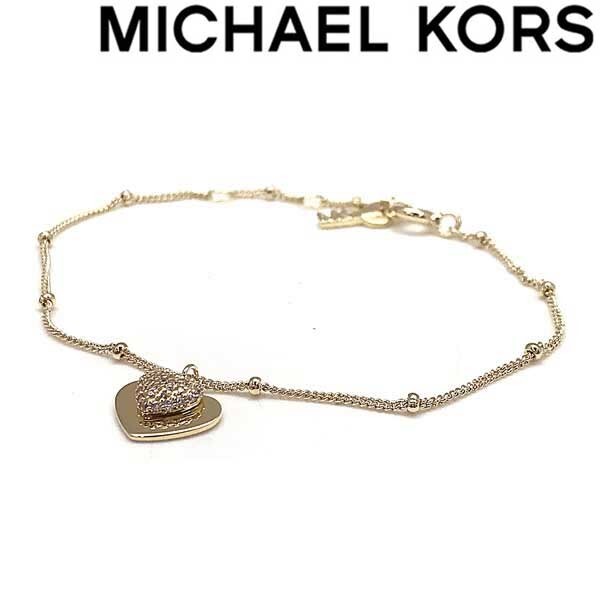 【在庫処分特価】MICHAEL KORS マイケルコース ハート型ゴールドブレスレット MKC1118AN710拍卖