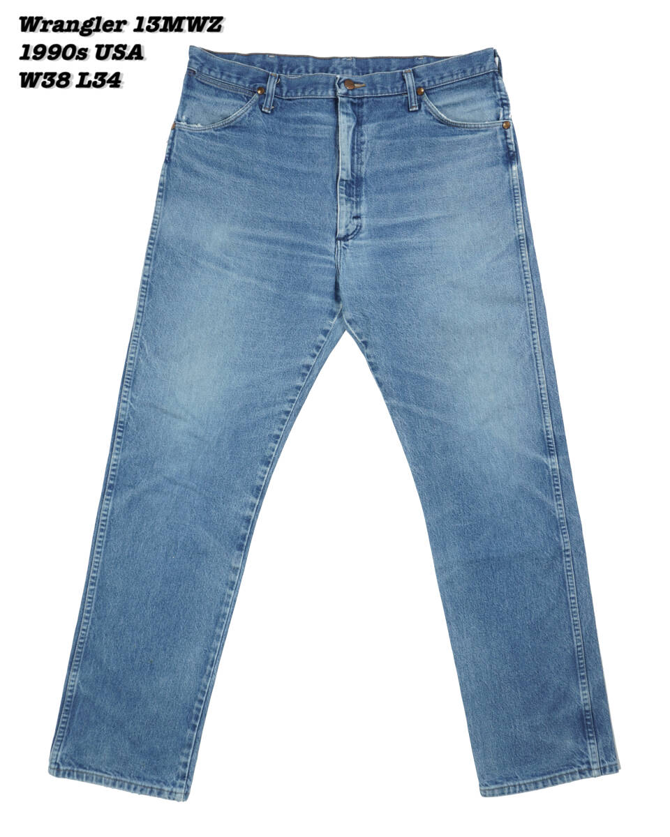 Wrangler 13MWZ INDIGO DENIM PANTS USA 1990s W38 L34 WR24026 ラングラー デニムパンツ ジーンズ インディゴ 1990年代 アメリカ製拍卖
