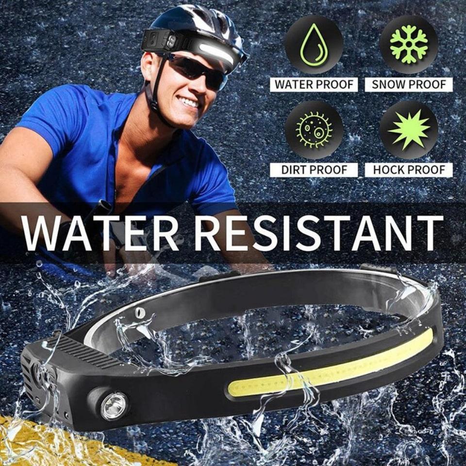 強力LEDヘッドライト! USB-C 充電式 センサースイッチ付き!キャンプ サイクリング ランニング 夜釣り 夜間工事に ヘッドランプ!拍卖