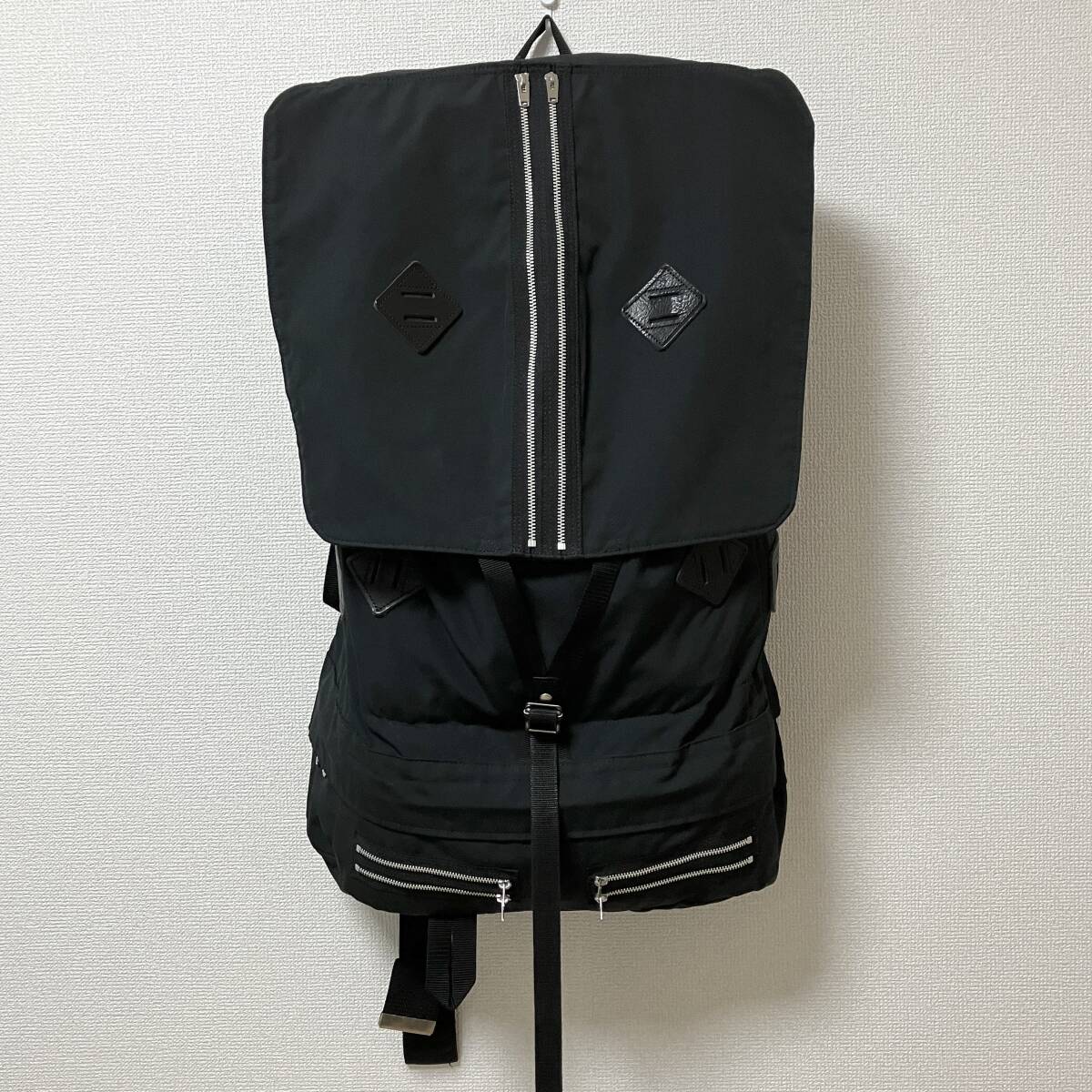 UNDERCOVER ジップデザイン バックパック ビッグサイズ ブラック 黒 アンダーカバー リュック デイパック archive 4100183拍卖
