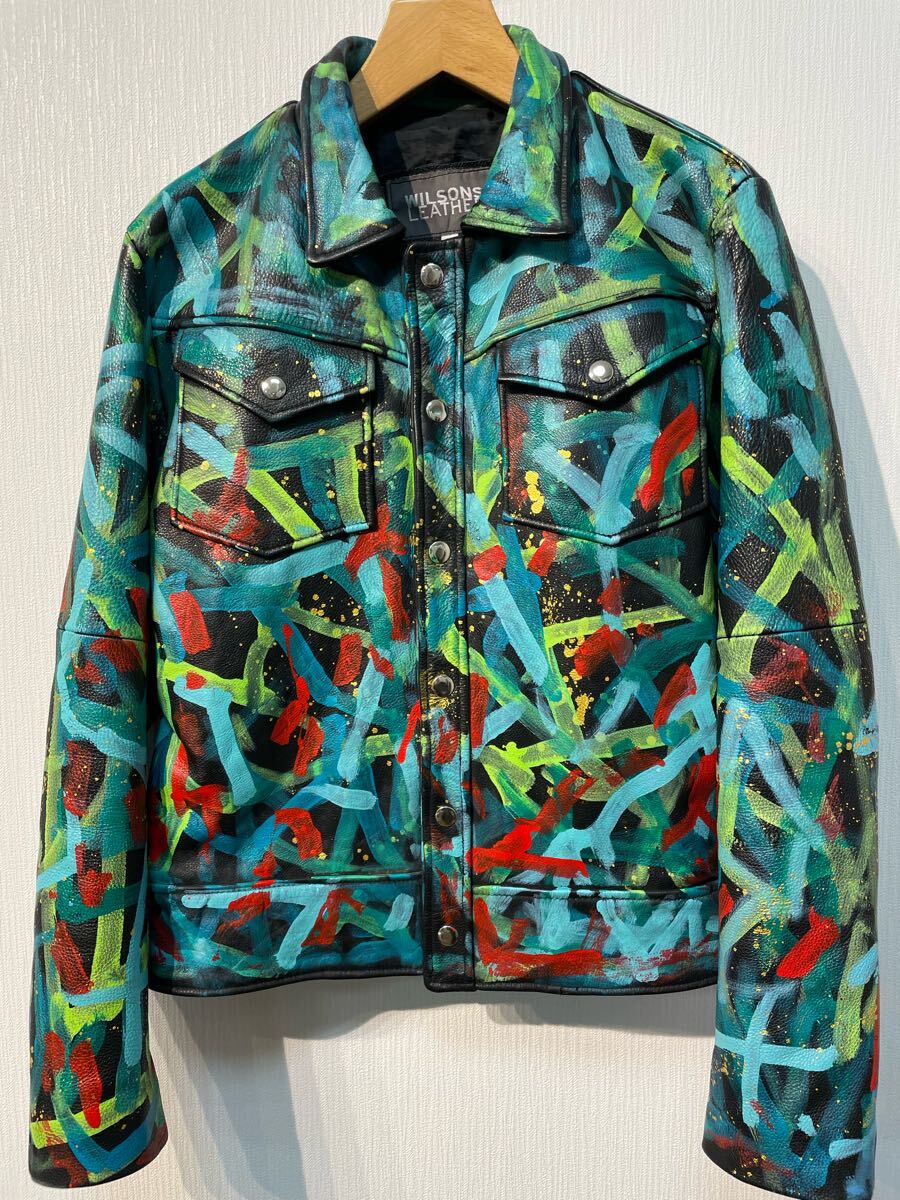 WILSONS LEATHER ライダースジャケット Size 40 送料無料拍卖