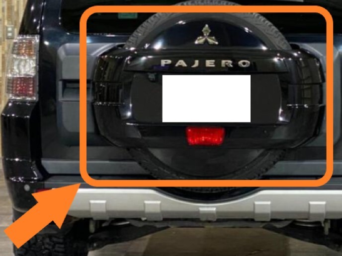 【色選択可】 三菱 パジェロ V98 VR-2 新品 純正 ターボ スーパーエクシード バックドア ガーニッシュ ライセンスプレート リア 01079-2拍卖