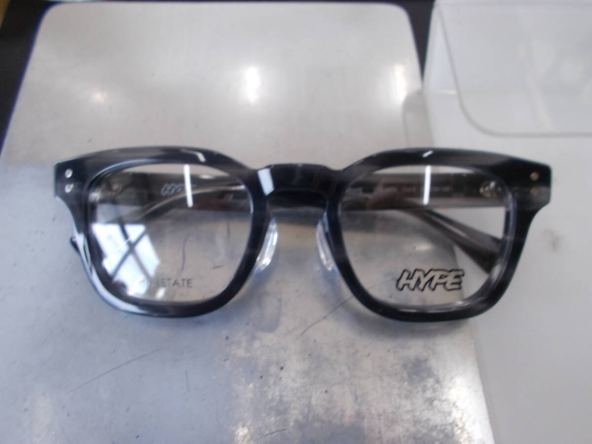 ハイプ HYPE 超かっこいい ウェリントン 眼鏡フレーム HE-6604-2 お洒落 クラシカルデザイン 極厚 肉厚 新品、未使用拍卖