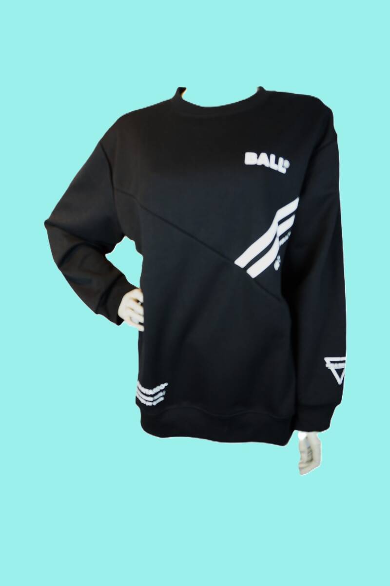 ボール 33223 黒 Lサイズ 長袖トレーナー ポリエステル85%,綿15% Bigシルエット 新品 BALL拍卖