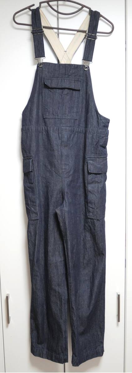 AVIREX TYPE BLUE USN デニム オーバーオール 紺 フリーサイズ レディース アヴィレックス サロンペット インディゴ拍卖