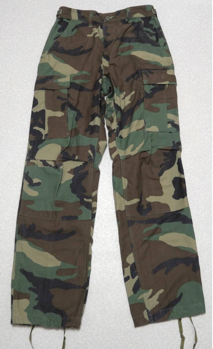 80s U.S.ARMY ウッドランド カモフラ パンツ XS-R 米軍 迷彩拍卖