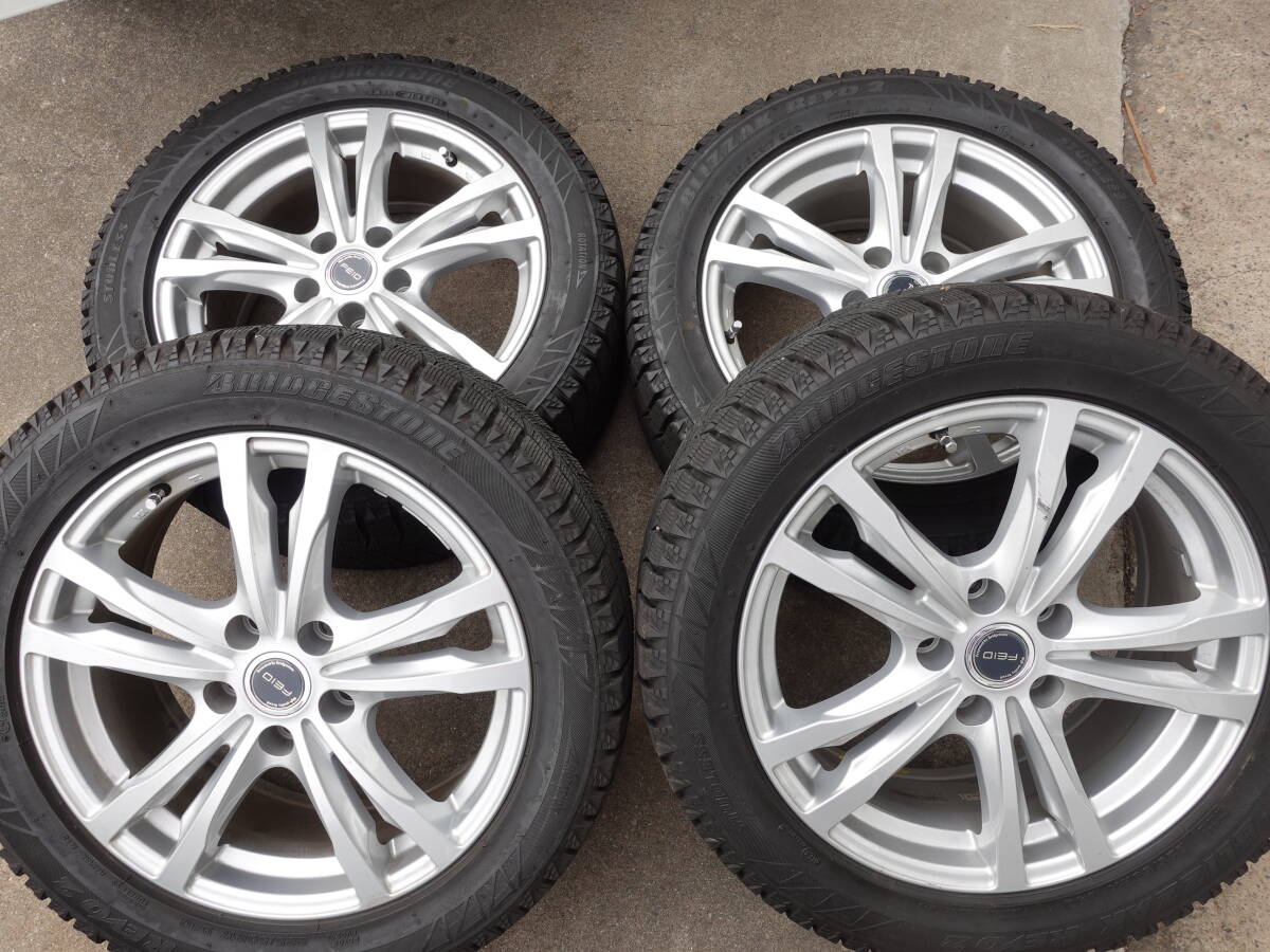 FEID 17in 7J +38 PCD114.3 ブリザックREVO2  225/50R17  2011年製造 クラウン カムリ プリウスα オデッセイ ジュークなどに拍卖