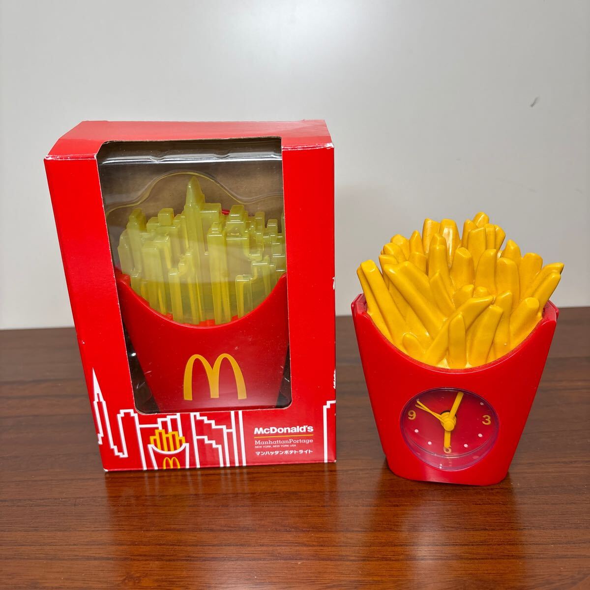 ★大阪/店舗受け取り可★マクドナルド マンハッタンポテトライト ポテトクロック 2点セット グッズ 飾り コレクション★拍卖