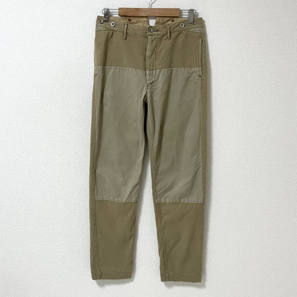 KAPITAL ダブルニー シンチバック トラウザーパンツ ベージュ Sサイズ キャピタル チノパンツ CHINO ワーク KOUNTRY archive 4120088拍卖