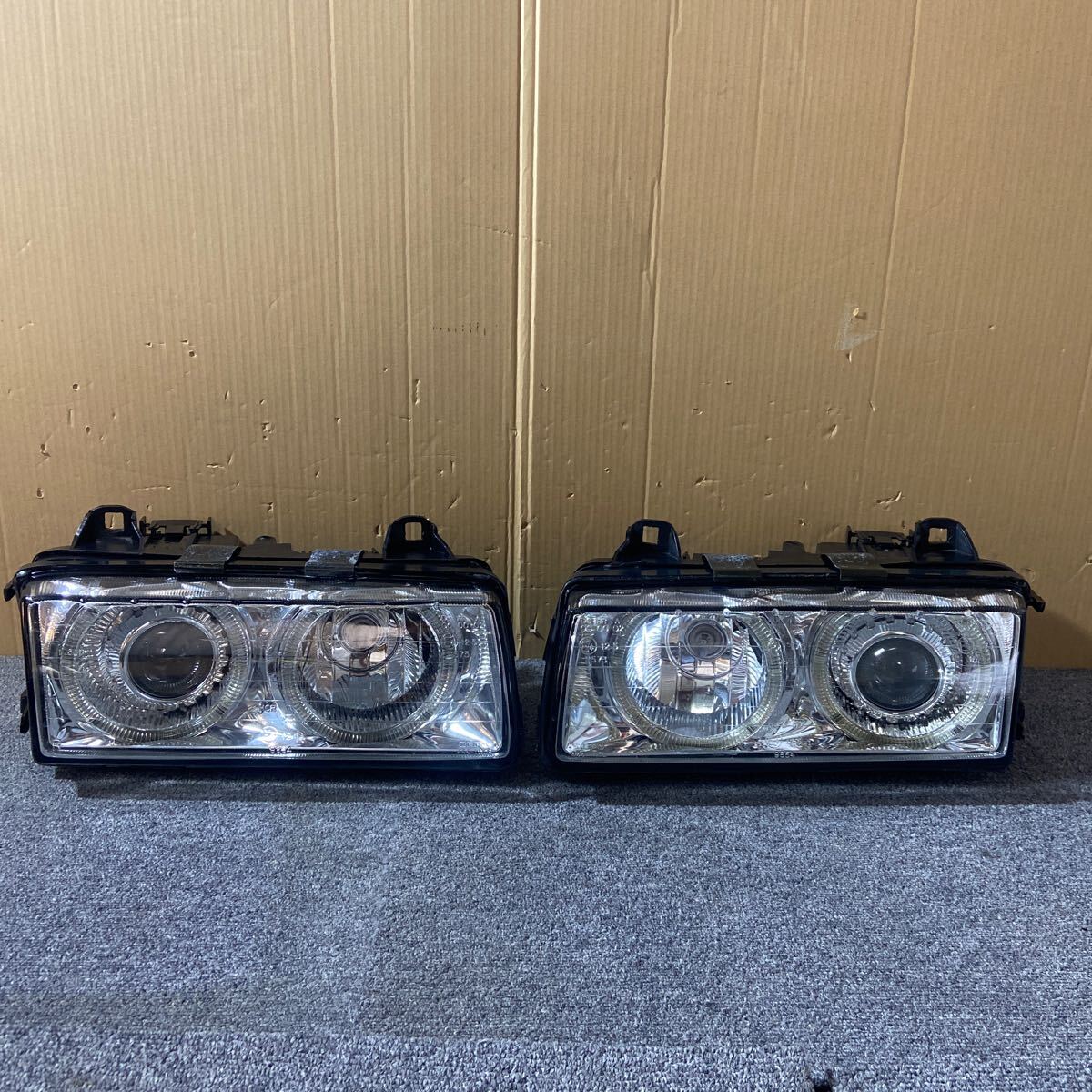 BMW E36 ヘッドライト 左右セット M3 DEPO ガラスレンズ 318i 318is 320i 323i 323is 325i 325is 328i 拍卖