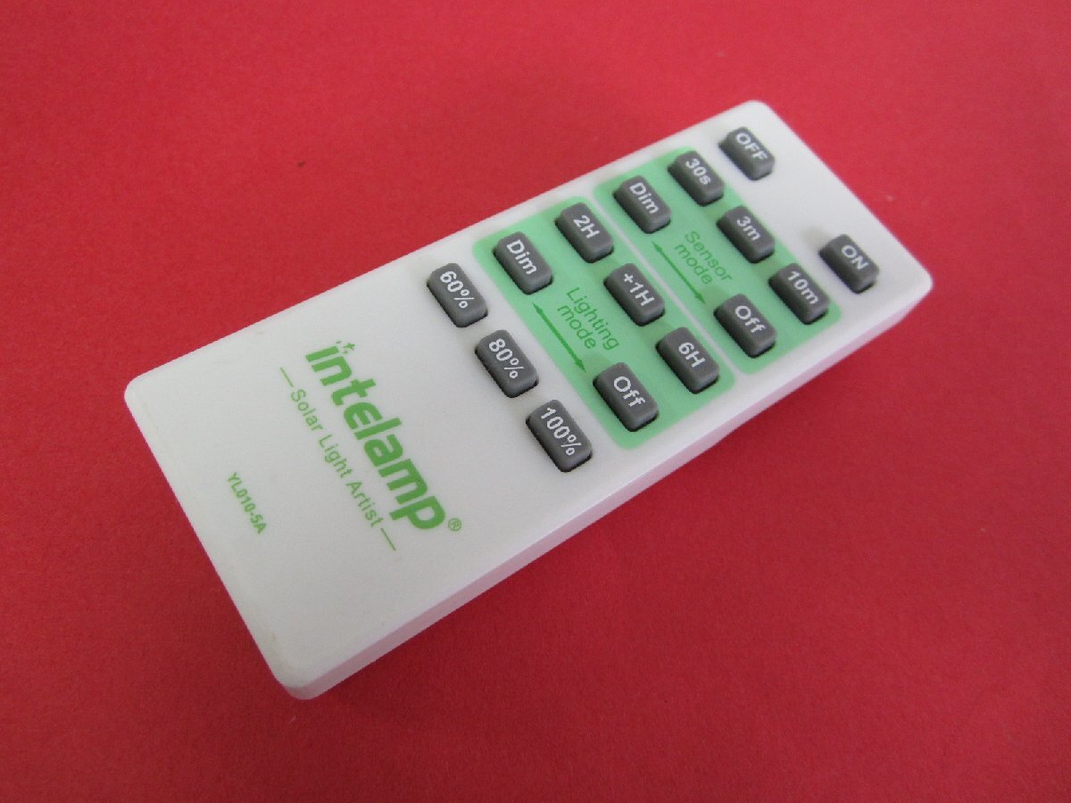 HRX-7■Intelamp ソーラーライト Solar Light Artist リモコン YL010-5A 動作保証拍卖