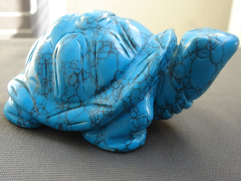 ☆希少,風水,お守り,開運4A級特大トルコ石ターコイズ長寿亀カメ置物☆最後一品拍卖