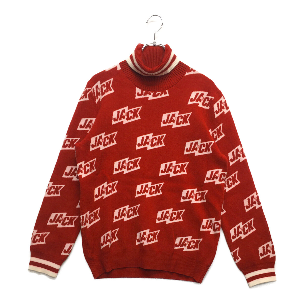 coco 中古【値下げ】 ジャックバニー Jack Bunny!! メンズ セーター 6(LL) 赤 タートルネック 厚手 レターパックプラス発送可 107472拍卖