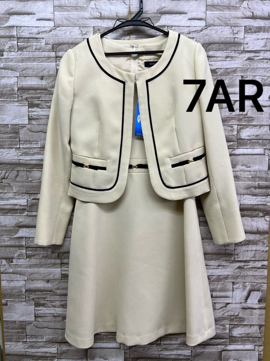 7AR ONEIROS オネイロス オフホワイト ホワイト ワンピース スーツ セットアップ フォーマル 入学式 卒業式 レディース ジャケット拍卖