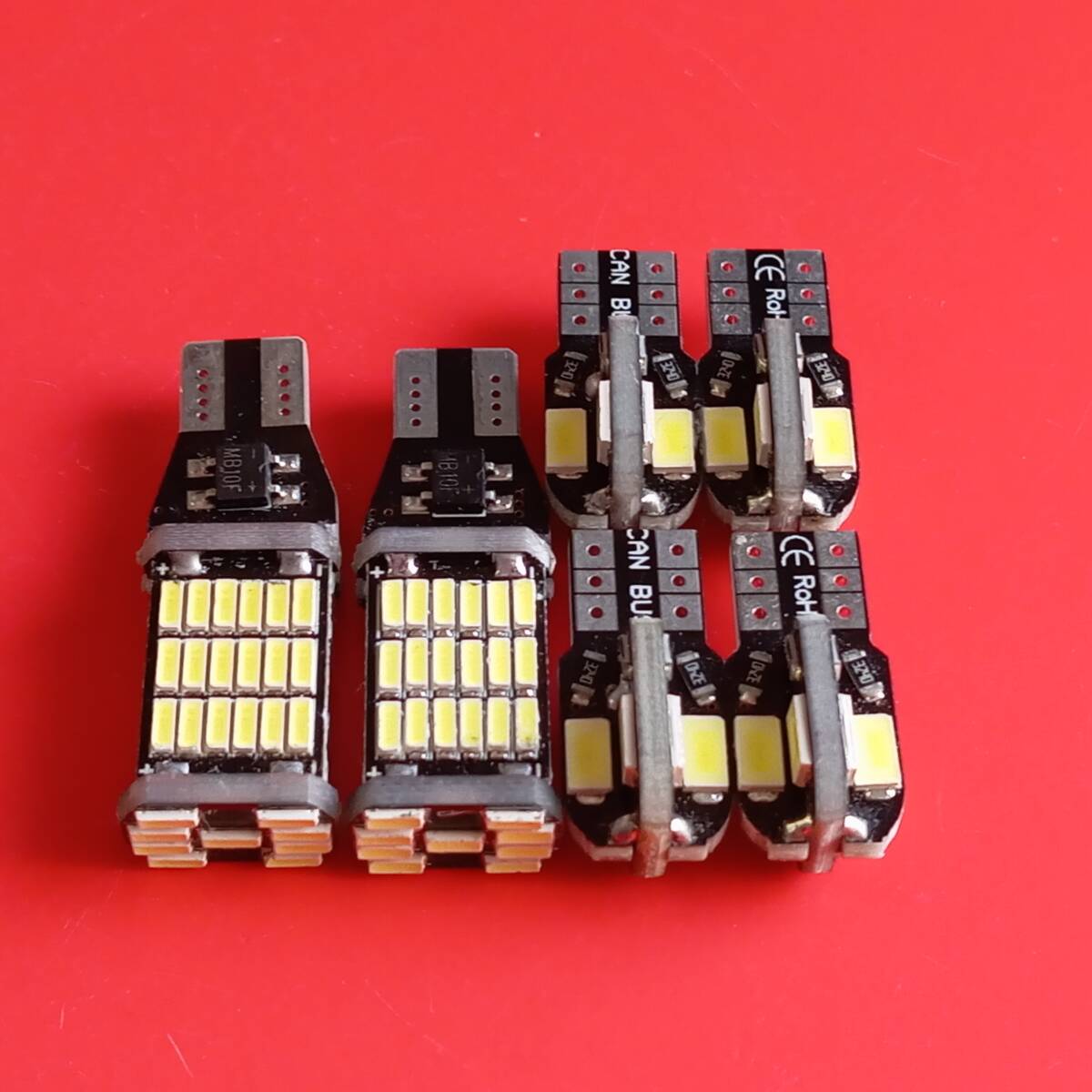 ムーブカスタム L175S L185S 爆光!LED ポジション球 スモール バックランプ ナンバー灯 6個セット T10 T16 ホワイト /45/8拍卖