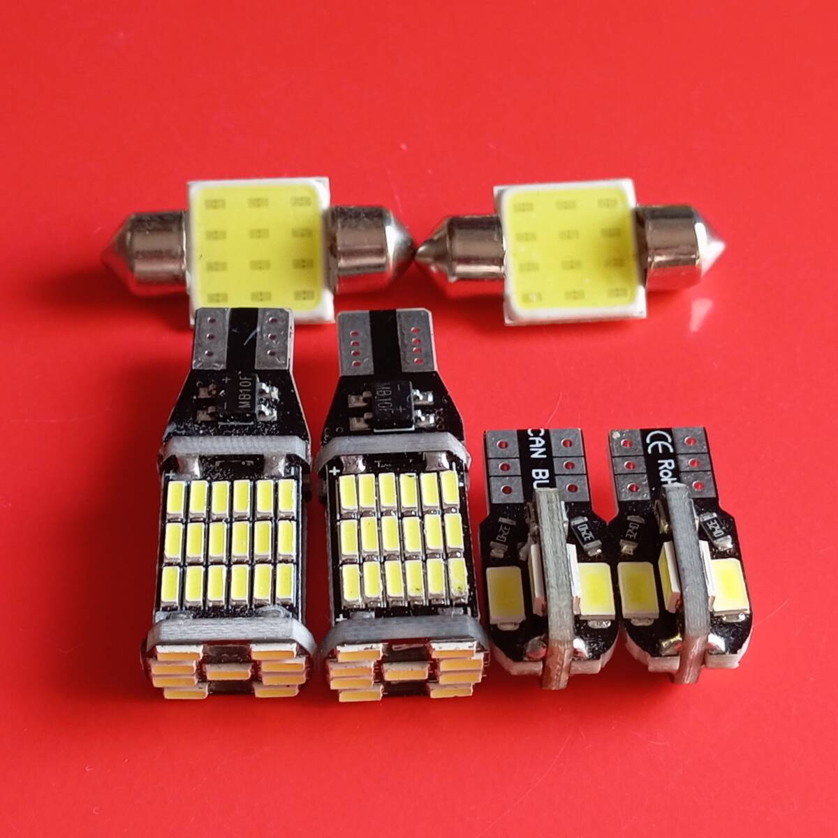 爆光6個セット!MK53S 新型 スペーシアカスタム ルームランプ ナンバー灯 バックランプ T10 LED ウェッジ球 ホワイト スズキ /45/8/t31拍卖