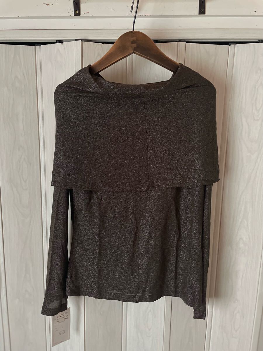 ◆SCOT CLUB/スコットクラブ/ゴールドラメ入り/ドレープカットソー/タグ付き◆o2拍卖