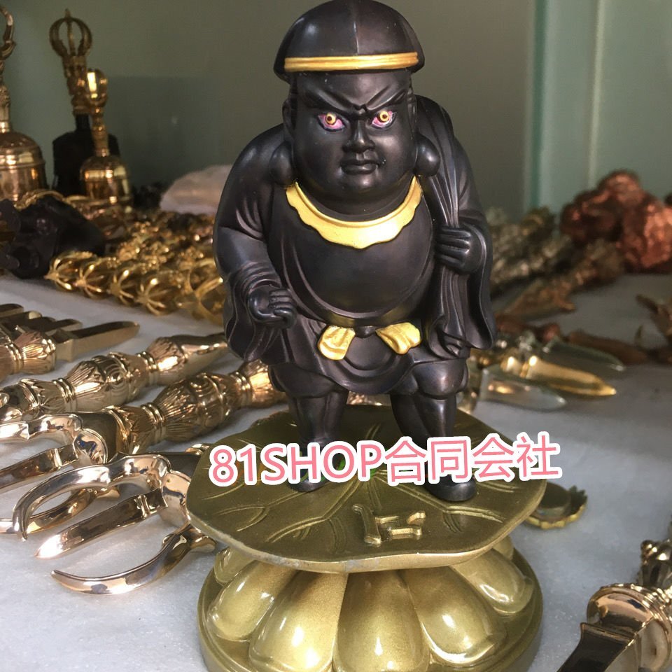 「81SHOP」「密教法具 寺院仏具」極上品 財神 福神 大黑天立像 仏教芸術品 銅製 高さ16cm拍卖