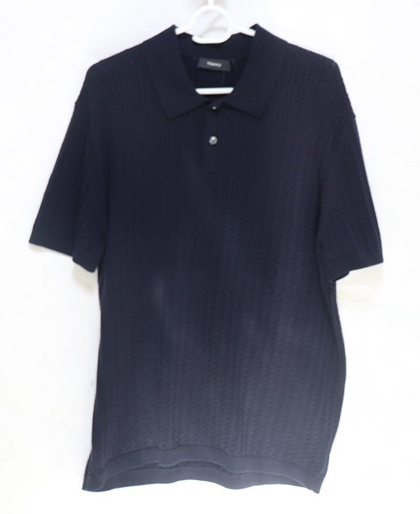 Theory セオリー 新品メンズ半袖ポロシャツ 52 ネイビー サンプル拍卖