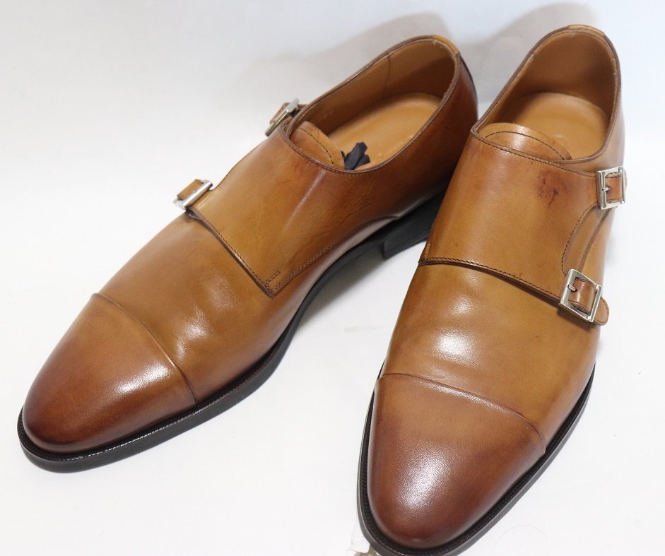 新品Campanileカンパニーレメンズレザーシューズ8 26.5程度伊製拍卖