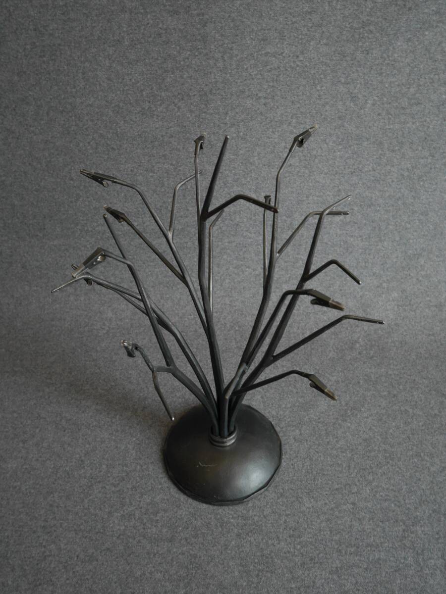 ④Tree Accessory Stand ツリーアクセサリースタンド アイアン|アンティーク ヴィンテージ イヤリング ジュエリー ラック 店舗什器拍卖