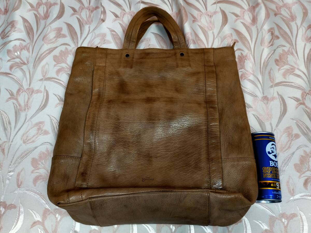 リュック genten ダンゲンテン トート型 レザーバッグ/ブラウン・拍卖