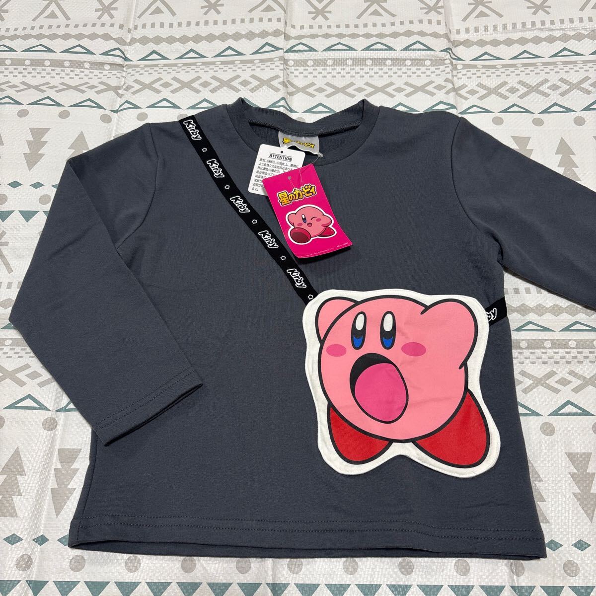 星のカービィ 長袖Tシャツ 薄手トレーナー 100 ポシェット風拍卖