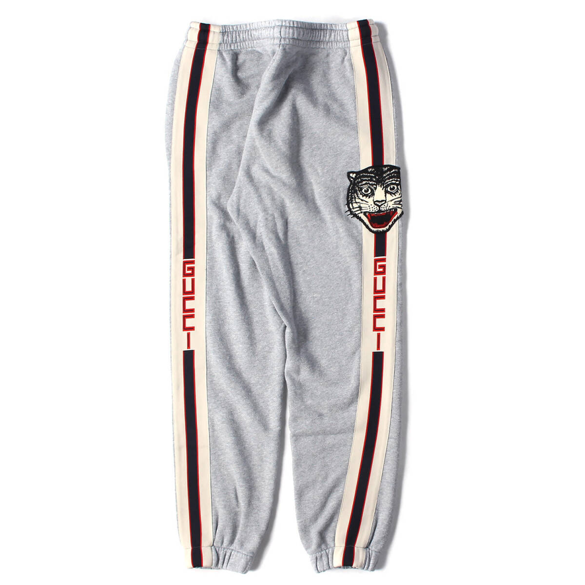 ★人気 GUCCI タイガーワッペン サイドライン スウェットパンツ M グレー グッチ ブランド スウェット拍卖