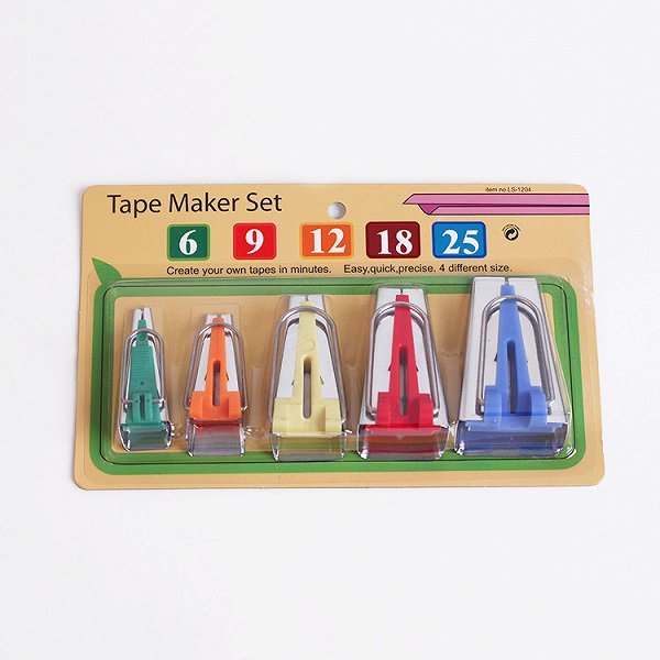 「b0l-a2」 バイアステープメーカー 5サイズセット パイピング 簡単 作成 6mm 9mm 12mm 18mm 25mm拍卖