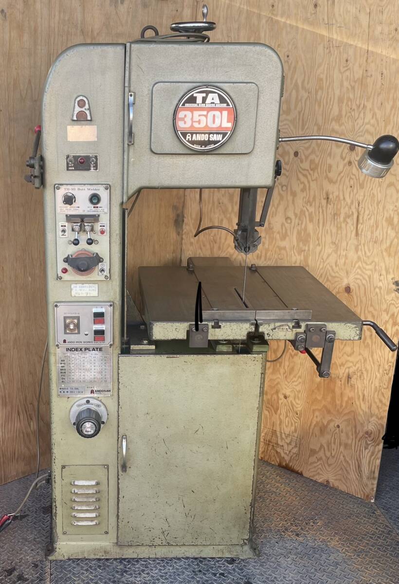 ANDO SAW アンドソー コンターマシン TA-350L (動作確認済み)三相200V 中古品 バンドソー 帯鋸盤 切断機 拍卖