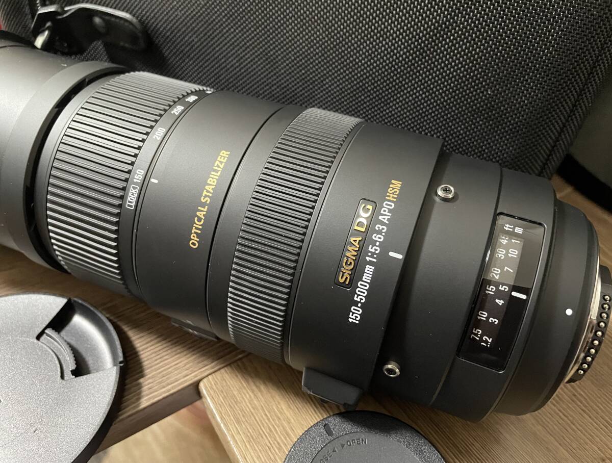SIGMA DG Nikon 用 レンズ 150-500mm 1:5-6.3 APO HSM OS レンズフード ケース キャップ 付 シグマ ニコン nikon 150 500 5 6.3拍卖