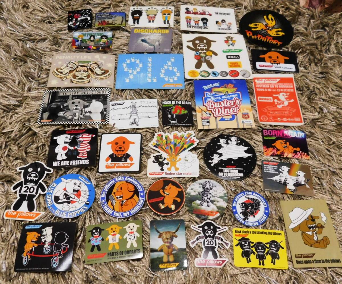■ the pillows 山中さわお 非売品ステッカー 無記名会員証 など 大量セット ピロウズ バスターくん拍卖